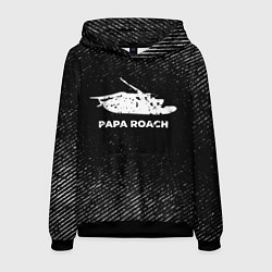 Мужская толстовка Papa Roach с потертостями на темном фоне