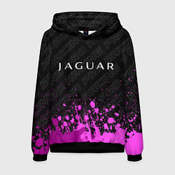 Толстовка-худи мужская Jaguar pro racing: символ сверху, цвет: 3D-черный