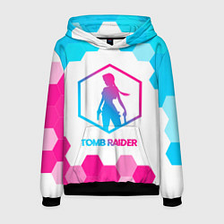 Мужская толстовка Tomb Raider neon gradient style