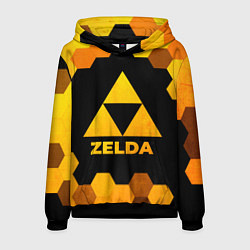 Толстовка-худи мужская Zelda - gold gradient, цвет: 3D-черный