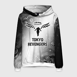 Мужская толстовка Tokyo Revengers glitch на светлом фоне