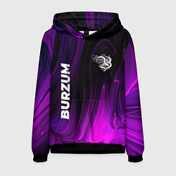 Толстовка-худи мужская Burzum violet plasma, цвет: 3D-черный