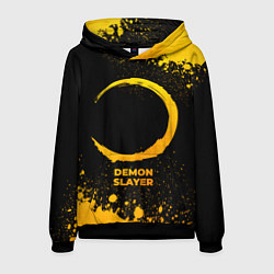 Толстовка-худи мужская Demon Slayer - gold gradient, цвет: 3D-черный