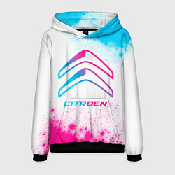 Толстовка-худи мужская Citroen neon gradient style, цвет: 3D-черный