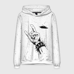 Толстовка-худи мужская Papa Roach и рок символ, цвет: 3D-белый