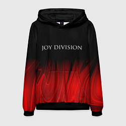 Толстовка-худи мужская Joy Division red plasma, цвет: 3D-черный