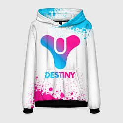 Толстовка-худи мужская Destiny neon gradient style, цвет: 3D-черный