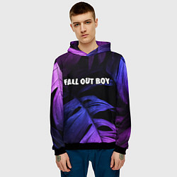 Толстовка-худи мужская Fall Out Boy neon monstera, цвет: 3D-черный — фото 2