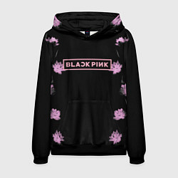 Толстовка-худи мужская Blackpink - flowers, цвет: 3D-черный