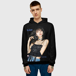 Толстовка-худи мужская Blackpink Lisa in jeans, цвет: 3D-черный — фото 2