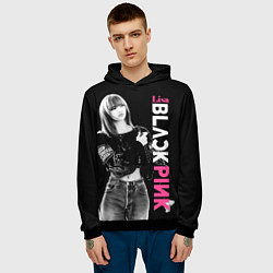 Толстовка-худи мужская Blackpink Beautiful Lisa, цвет: 3D-черный — фото 2