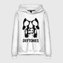 Мужская толстовка Deftones glitch на светлом фоне