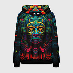 Толстовка-худи мужская Ацтекские Боги, цвет: 3D-черный