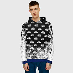 Толстовка-худи мужская Алан Вейк узор, цвет: 3D-синий — фото 2