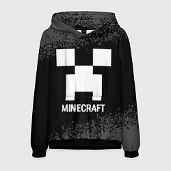Толстовка-худи мужская Minecraft glitch на темном фоне, цвет: 3D-черный