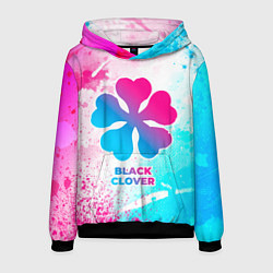 Толстовка-худи мужская Black Clover neon gradient style, цвет: 3D-черный