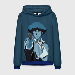 Толстовка-худи мужская Spike Spiegel blue, цвет: 3D-синий