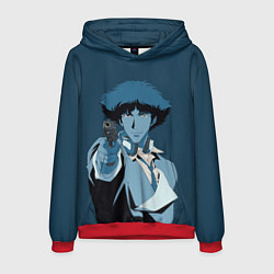 Толстовка-худи мужская Spike Spiegel blue, цвет: 3D-красный