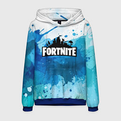 Толстовка-худи мужская Fortnite Logo Paint, цвет: 3D-синий