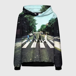 Толстовка-худи мужская The Beatles альбом Abbey Road, цвет: 3D-черный