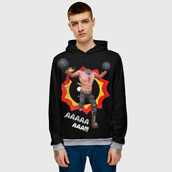 Толстовка-худи мужская Serious Sam - kamikaze, цвет: 3D-меланж — фото 2