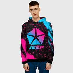 Толстовка-худи мужская Jeep - neon gradient, цвет: 3D-черный — фото 2