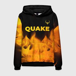 Мужская толстовка Quake - gold gradient: символ сверху