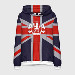 Толстовка-худи мужская Asking Alexandria британский флаг, цвет: 3D-белый