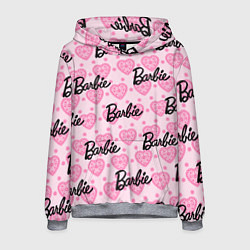 Толстовка-худи мужская Логотип Барби и розовое кружево, цвет: 3D-меланж