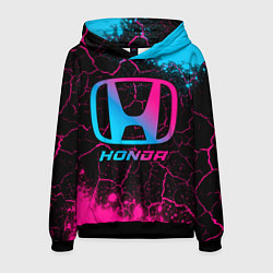 Толстовка-худи мужская Honda - neon gradient, цвет: 3D-черный