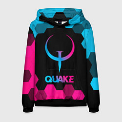 Толстовка-худи мужская Quake - neon gradient, цвет: 3D-черный