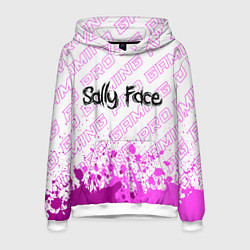 Толстовка-худи мужская Sally Face pro gaming: символ сверху, цвет: 3D-белый