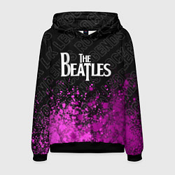 Толстовка-худи мужская The Beatles rock legends: символ сверху, цвет: 3D-черный
