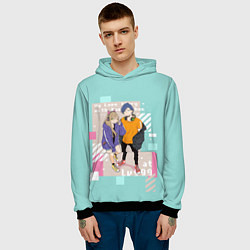 Толстовка-худи мужская Любовь 999 уровня к Ямаде, цвет: 3D-черный — фото 2