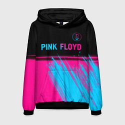 Мужская толстовка Pink Floyd - neon gradient: символ сверху