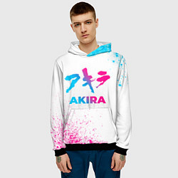 Толстовка-худи мужская Akira neon gradient style, цвет: 3D-черный — фото 2