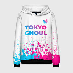 Мужская толстовка Tokyo Ghoul neon gradient style: символ сверху