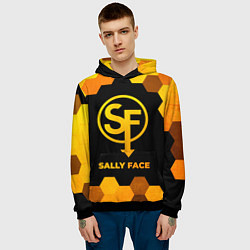 Толстовка-худи мужская Sally Face - gold gradient, цвет: 3D-черный — фото 2