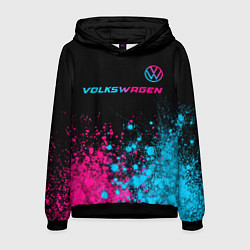 Мужская толстовка Volkswagen - neon gradient: символ сверху