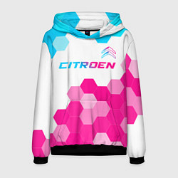 Мужская толстовка Citroen neon gradient style: символ сверху