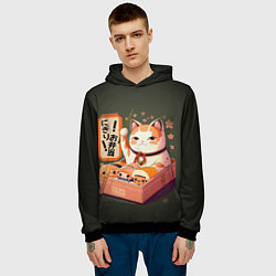 Толстовка-худи мужская Запорный клапан, цвет: 3D-черный — фото 2