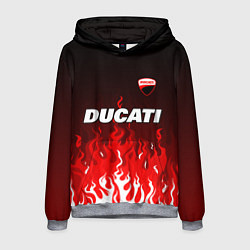 Мужская толстовка Ducati- красное пламя