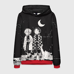 Толстовка-худи мужская Троица из Клинок рассекающий демонов, цвет: 3D-красный