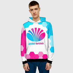 Толстовка-худи мужская Daewoo neon gradient style, цвет: 3D-черный — фото 2