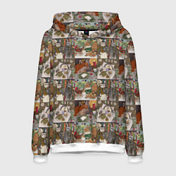 Мужская толстовка Милые иллюстрации коллаж