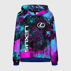 Мужская толстовка Lexus - неоновые брызги