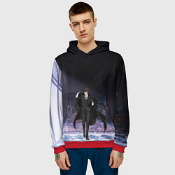 Толстовка-худи мужская Дазай - великий из бродячих псов, цвет: 3D-красный — фото 2