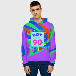 Толстовка-худи мужская Мальчик из 90-х, цвет: 3D-синий — фото 2
