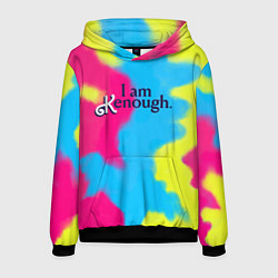 Толстовка-худи мужская I Am Kenough Tie-Dye, цвет: 3D-черный
