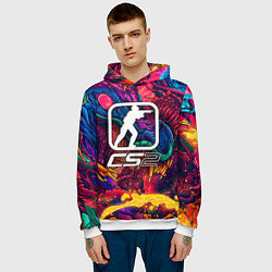 Толстовка-худи мужская CS 2 hyperbeast, цвет: 3D-белый — фото 2